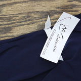 Ny Collection Womens Petite Flutter Sleeve Ruffle Midi Dress Navy Blue PM