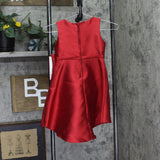 Rare Editions Girls Bow Pearl Accent Holiday Dress Red 5