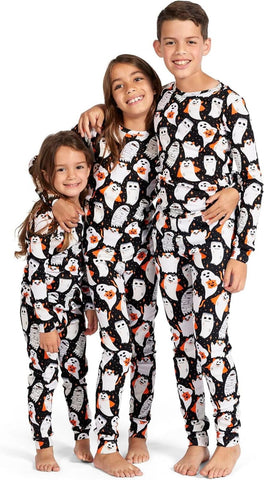 The Children's Place Baby Infant 2 Piece Pajama Set Ghosts Black 6-9 Months