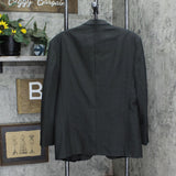 s&k Famous Brands Mens Wool Blend 2-Piece Suit Set Gray Plaid 42R / 36W