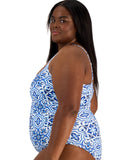La Blanca Alboran Sea One-Piece Swimsuit LB5RN24MW Blue Multi 18W