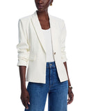 Aqua Side Button Blazer Jacket IJM30881 White 2XS