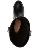 INC International Concepts Womens Fawne Riding Leather Boots FAWNE Black 6M