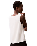 Calvin Klein Womens Sleeveless V-Neck Blouse Top 44C191G Tofu Off White XS