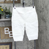 DG2 by Diane Gilman Womens Pull On Stretch Bermuda Shorts 167e6a9e39c71d White M