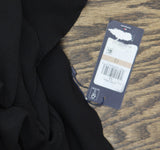 Tommy Hilfiger Womens Mock Neck Ruffled Long Sleeve Cocktail Midi Dress Black 12