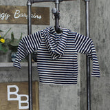 J. Crew Baby Infant Full Zip Striped French Terry Jacket Navy Blue 18 / 24M