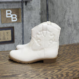 Cat & Jack Girls Youth Ashleigh Zipper Western Boots 87831699 Ivory Off White 2