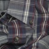 Van Heusen Mens Broadcloth Wrinkle Free Dress Shirt Gray Plaid L 16-16 1/2