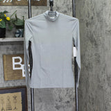 32 Degrees Womens Heat Mock-Neck Long-Sleeve Top Heather Sleet Gray XS