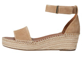 Franco Sarto Womens Pela Suede Wedge Platform Sandals Sandstone Brown 10M