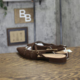 A New Day Womens Twiggy Multi Buckle Mini Heel Flats 94303762 Brown 9.5M