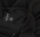 XSCAPE Womens Petite Sleeveless High-Neck Scuba Draped Gown Dress Black 6P