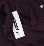 DKNY Womens Petite Collared-V-Neck Long-Sleeve Dress XD4G2C86 Raisin Purple 12P