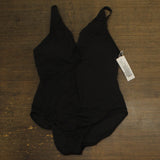 Anne Cole Womens Colorful Plunge Twist One-Piece Swimsuit 25MO08101 Black 16