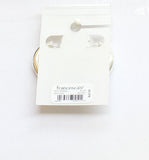Francesca's Chunky Huggie Hoop Earrings Silver Gray 1"