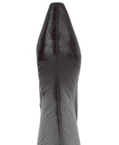 INC International Concepts Knee-High Boots with Kitten Heel Brown Croc 7.5M