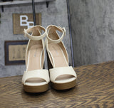 Sun + Stone Womens Reemaa Block-Heel Platform Sandals 10018613200 Bone Brown 10M