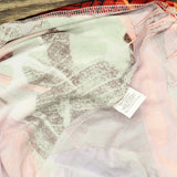 Ny Collection Womens Plus Size Elbow Sleeve Side Pleat Dress Flower Rays Pink 1X