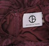 JS Collections Tea Length Fit Flare Sleeveless Bateau Neck Dress Purple 12