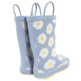 Hudson Baby Girls Floral Rain Boots 1676078e2205c5 Blue Daisy 10T
