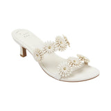 A New Day Dalia Heels Floral Embellished Kitten Sandals Cream Off White 8M