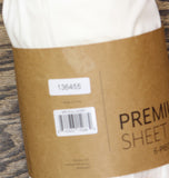 Home Collection 6-Piece Solid Microfiber Bed Sheet Set Ivory Off White Full