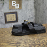 A New Day Womens Meg Sandals 2-Band Buckle 94748246 Black 7M