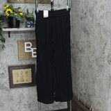 Style & Co Womens Textured Tie-Waist Wide-Leg Pants 100054433 Black M