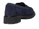 Clarks Suede Lauryl Step Loafer 26184351 Navy Blue 10W