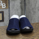 Solite By Easy Street Airy Womens Slip On Sandals AIRY Navy Blue 9N