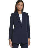 Tommy Hilfiger Women's Long Single-Button Blazer Jacket H2NJ0764