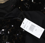 Blondie Nites Juniors Sequin Balloon-Sleeve Mini Dress 4974BN Black 17
