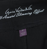 Gloria Vanderbilt Womens Petite Slimming Pull-On Trousers 30239208 Black 4P