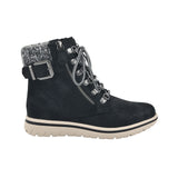 Cliffs By White Mountain Winter Lace Combat Boot Black / Fabric / Sweater 9.5M