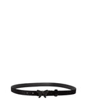 Kurt Geiger Womens Rhinestone Bow Velvet Belt Black M/L