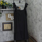 And Now This Womens Trendy Plus Size Flutter Sleeve Midi Dress Black 1X