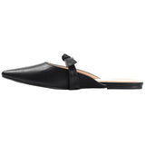 Journee Collection Womens Missie Slip On Square Toe Mules Flats Black 12M
