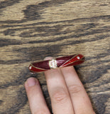 Erica Lyons Womens Fashion Spring Clasp Striped Bangle Bracelet Red Multi