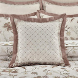 J. Queen New York Santa Rosa Square Decorative Throw Pillow Linen Brown 18"