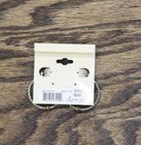 Ear Sense Textured Hoop Earrings with Knot Accent Silver Gray / Gold 1.25"