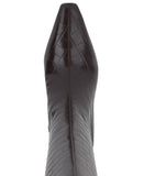 INC International Concepts Mid-Heel Knee High Boots Kitten Heel Brown Croc 8M
