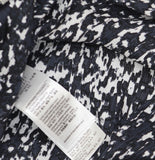 Calvin Klein Midi Belted Dress Button Up Shirtdress Abstract Inkwell Blue S