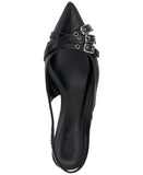 INC International Concepts Womens Capeka Slingback Pumps Black Crinkle 6M