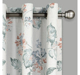 Eclipse Floral Draft Grommet Blackout Single Curtain Panel White Multi 50x108