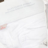 Laurie Felt Womens Curve Silky Denim Skinny Ankle Jeans A305680 White L