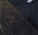 Tommy Hilfiger Ruched Velvet Puff Sleeve Fit Flare Dress Bronze / Black 4
