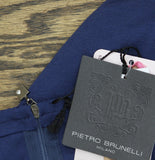 Pietro Brunelli Milano Womens Capri Ruffled Maternity Dress Navy Blue M