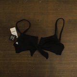 Bar III Womens Pucker up V-Wire Bralette Bikini Top Swim MBPU25151 Black S