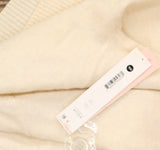 Aqua Womens Cashmere V-Neck Button Up Cardigan Sweater V10337 Ash Off White 2XL